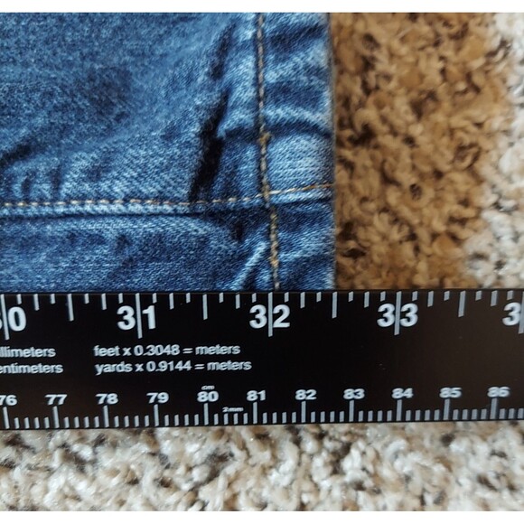 LL Bean Jeans Mens 42x32 Blue Classic Fit Fleece Lined Straight Leg - Picture 8 of 8